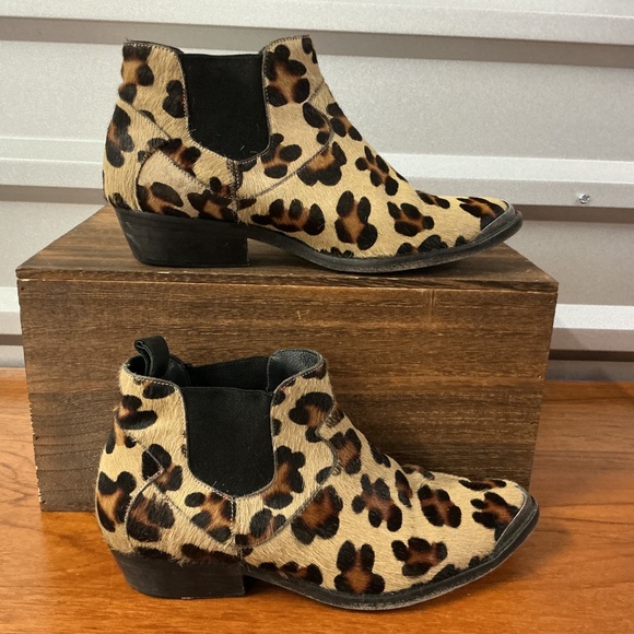 Zadig Voltaire Women Animal Leopard Cheetah Fur Print Chelsea Boot Size 40EU 9US - Picture 4 of 10